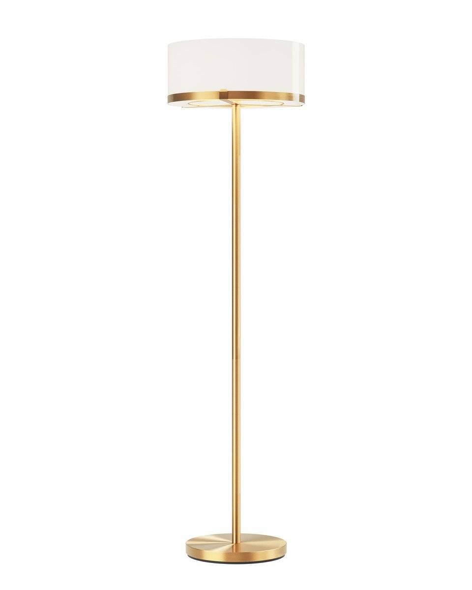Marcel golvlampa H150cm mässing/vit