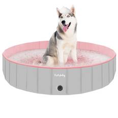Stor Hundpool Hopfällbar För Hundar | Stabil Hundbassäng Bäst i test Rosa / L(120x30cm)