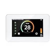 Smart Thermostat, Tuya 4,3" LCD Smart Home Termoregulator, Varmt golvtermostat for elektrisk uppvärmning Temperaturregulator Gaspanna,for Home(White 16A)