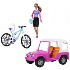 Barbie Dukke m. Bil og Cykel Barbie Dukker Playset HKB06