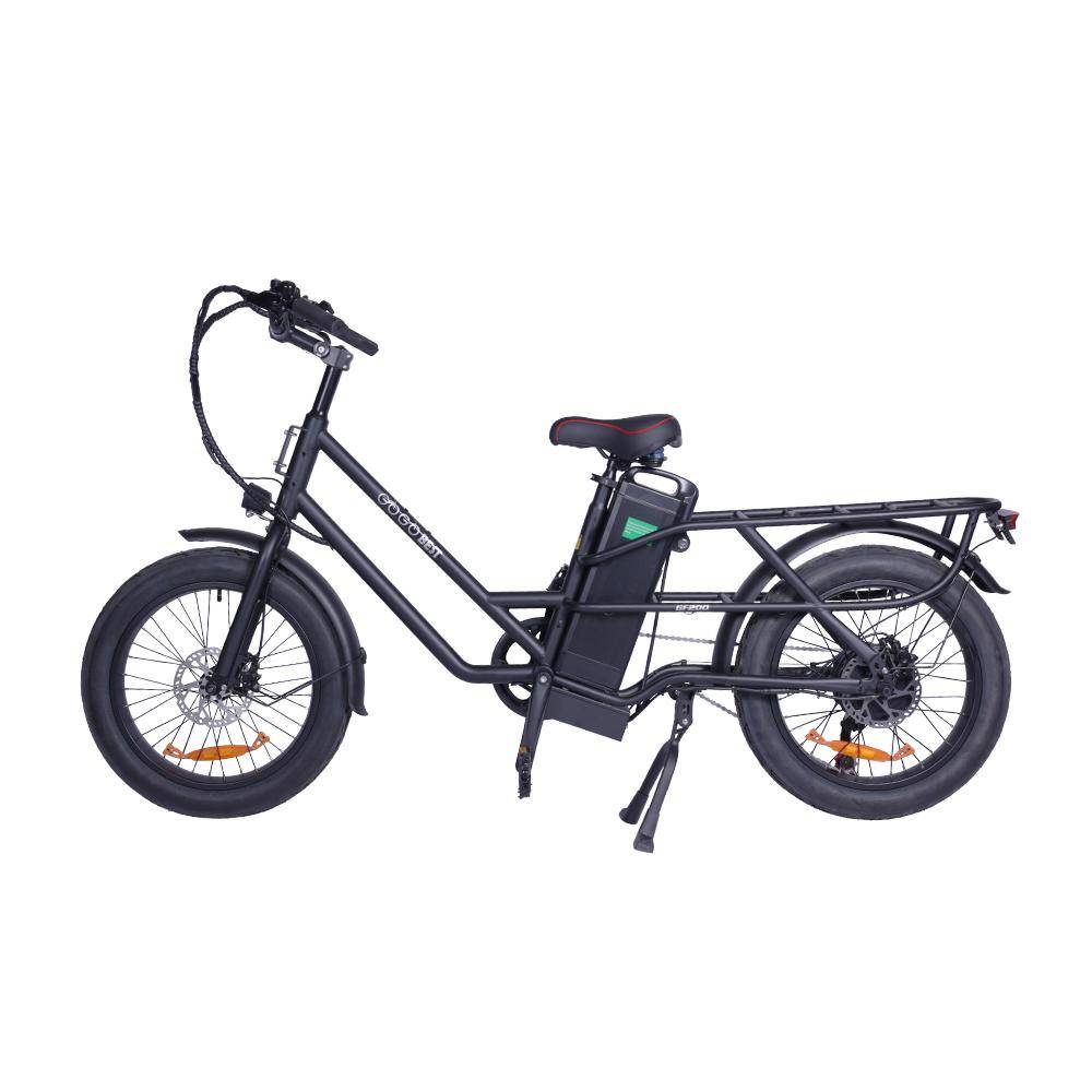 Gogobest GF200 Vuxen City Tvåsitsig Elcykel 500W Motor 48V 15.6Ah Batteri Off-Road Elcykel 20 Tum Feta Däck Mountain E-Bike svart