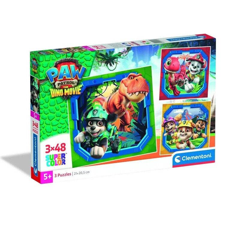 Paw Patrol Dino Movie 3x48 bitars Clementoni pussel