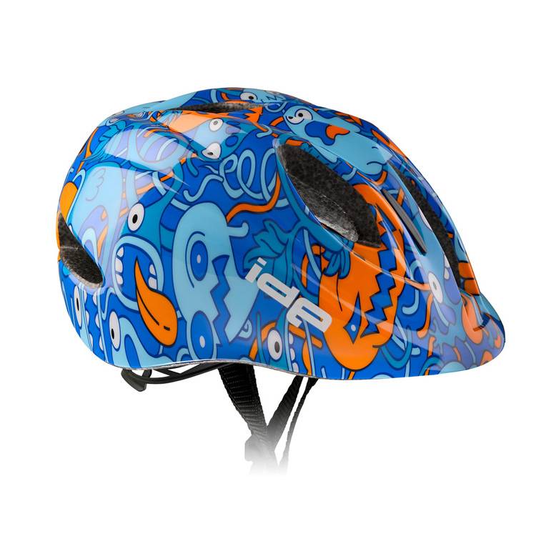 IDE børnecykelhjelm blå m/halloween 52 - 57 cm