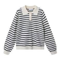 Name It Pikétröja - NkfDanja - Stickad - Whisper White - Name It - 11-12 år (146-152) - Tröja