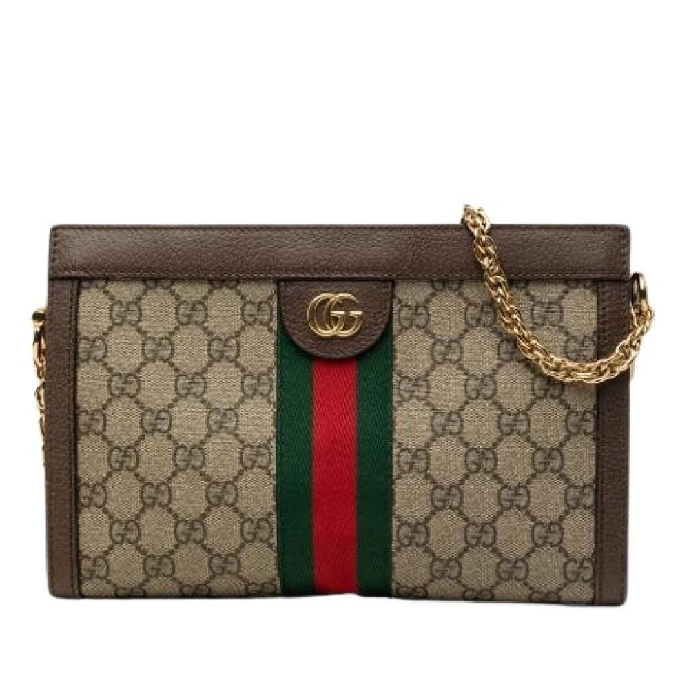 Gucci Vintage Pre-owned Ophidia Crossbody Bag - Vintage - Dame - Beige - ONE SIZE - Uld