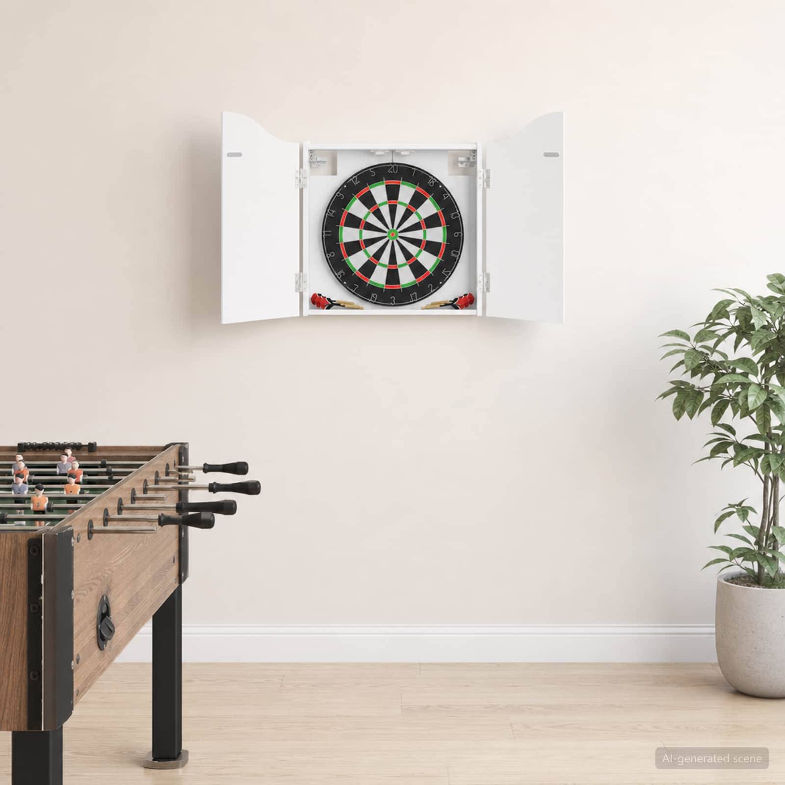 Dartboard Skab Hvid 56 x 12 x 63 cm Konstrueret træ