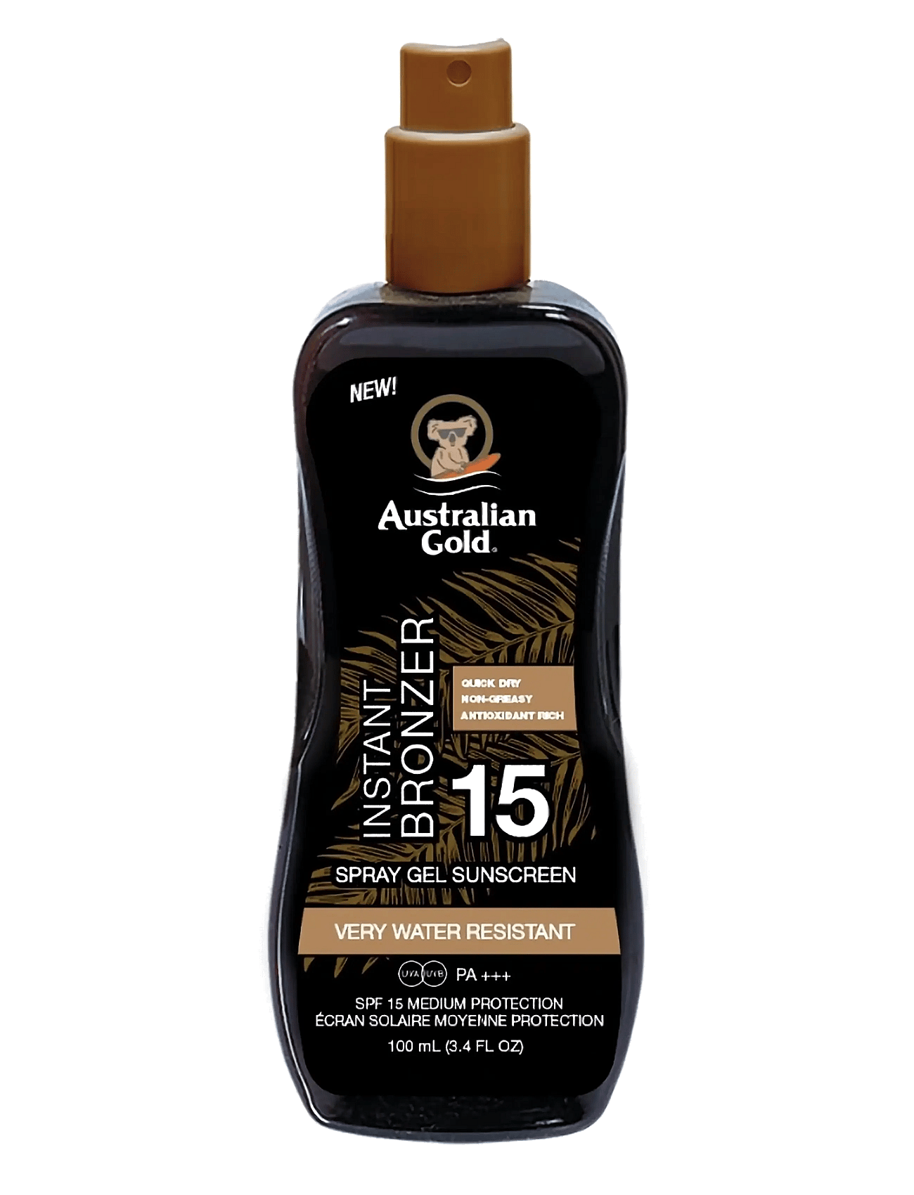 Australian Gold Instant Bronzer Spraygel Spf 15 - Nude - 237 ml