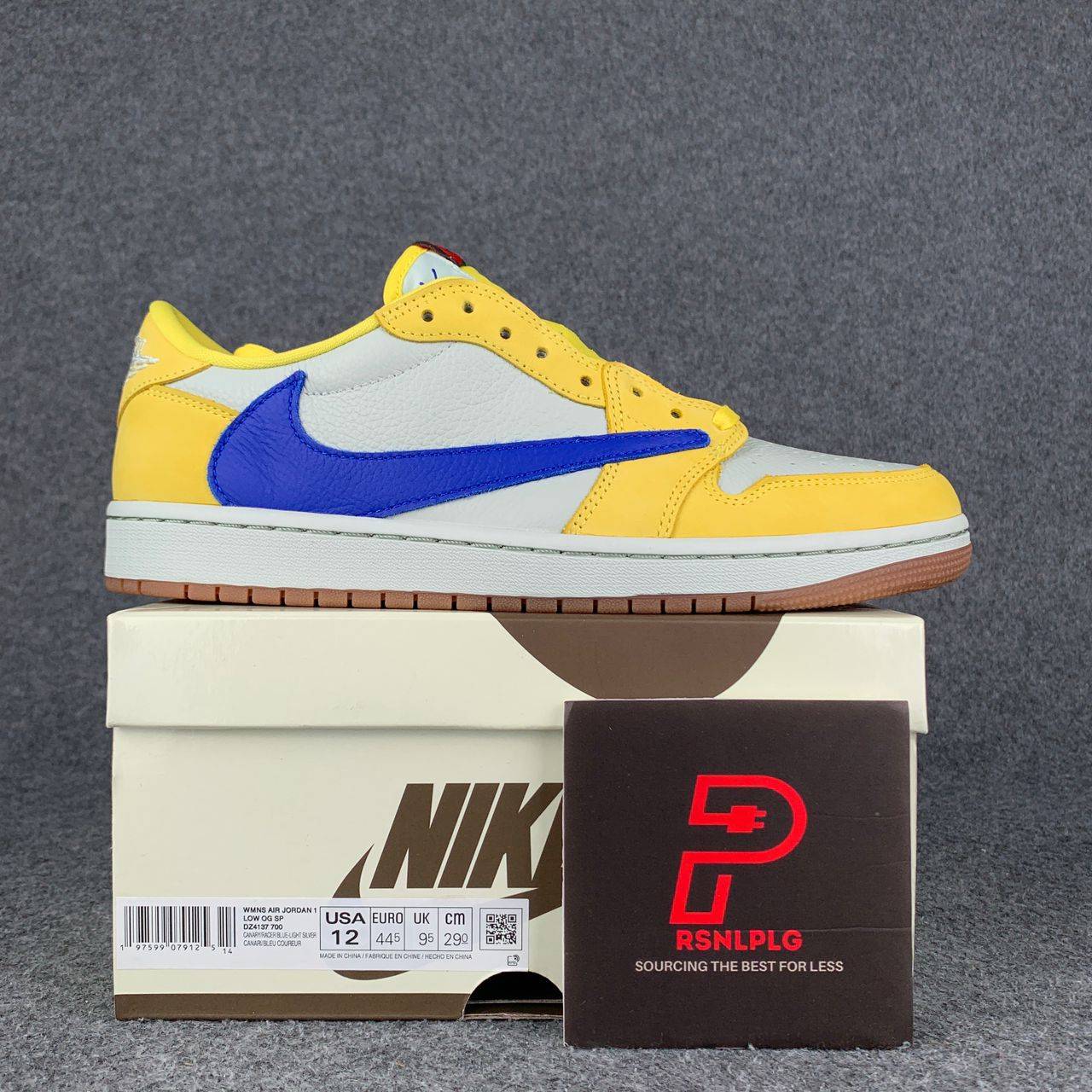 Travis Scott x Wmns Air Jordan 1 Retro Low OG SP 'Canary' - (Womens) EUR 38 • US 7 • UK 4.5