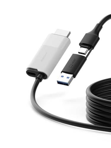 Hagibis USB 3.0 Video Capture Card with 100W PD, HDMI to USB A/USB C Cable 1080p @60fps YUY2 MJPEG MS2130 for VR. Switch PS4/5 Direct Stream, Gaming, Streaming, Recorder