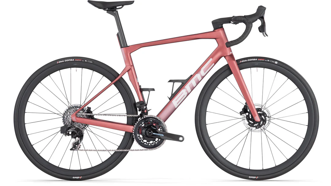 BMC Roadmachine 01 THREE 2025 - Sram Force eTap AXS 12sp - CRD-321 SL Carbon - 143 / 61 / METALLIC RED BROWN / WHITE