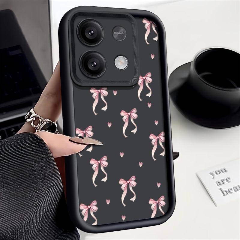 Rosettmönster TPU Mjuk Enfärgad Fodral För Xiaomi 14T 13T Poco F6 Pro X6 X5 Redmi 13C Note 13 12 Pro 11 14 15 Stötsäkert Kameralins Skydd Mobilskal vi