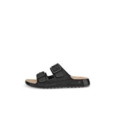 ECCO Cozmo M - Sandale en nubuck deux brides pour homme - Noir - Size: 47 (UK 12-12.5)