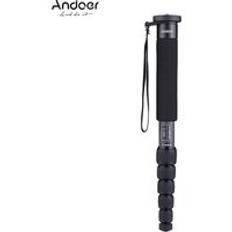 Andoer c -555 155cm/5.1ft kolkamera monopod unipod stick 6 sektion för nikon canon sony a7 pentax videokamera stuido fotografering