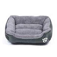 All-Season Square Dog Sleeping Bed Mat Mjuk Bomull Full Fyllning Elastisk Pet Cat Sofa Mat(Atrovirens,XXL-95x72cm)