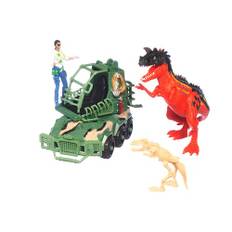 Dino vs world - Hunter jeep med figur och dino