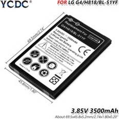 3.85v 3500 mah li-po bl -51yf batteri för byte av lg g4 h818 h815 h812 h811 g3 g5 v10 v20 h818 h968 f800 d855 d852 d851 - För lg g4