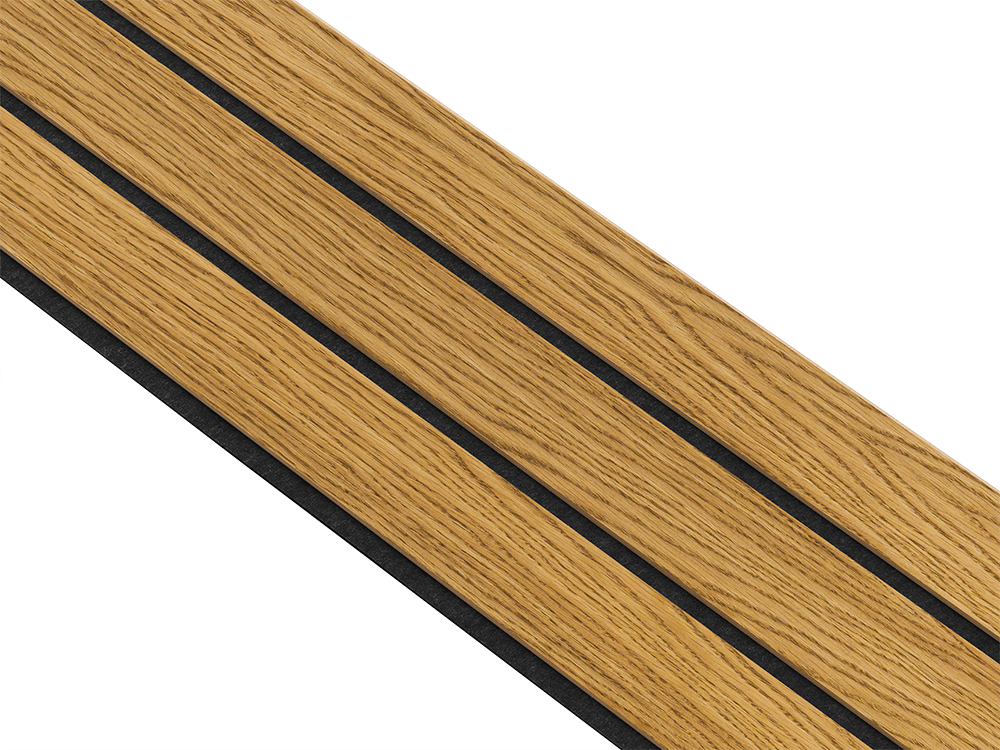 I-Wood Basic 3-lamel paneler i brun oliering - mål 16 x 300 x 2400 mm.