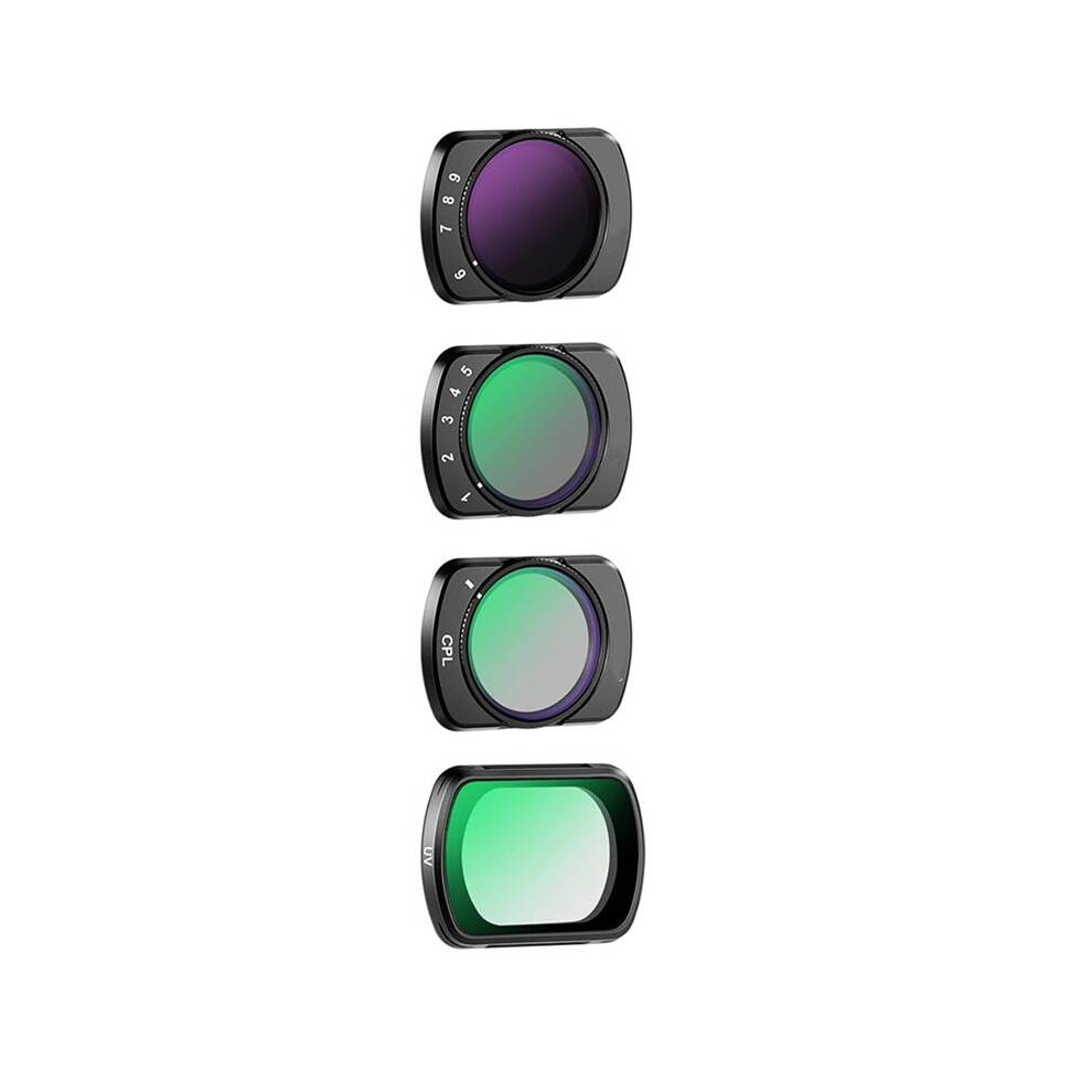 Magnetic Variable ND&UV&CPL Filter Set for OSMO Pocket 3 Creator Combo Accessories, Action Camera Filters 4 Pack