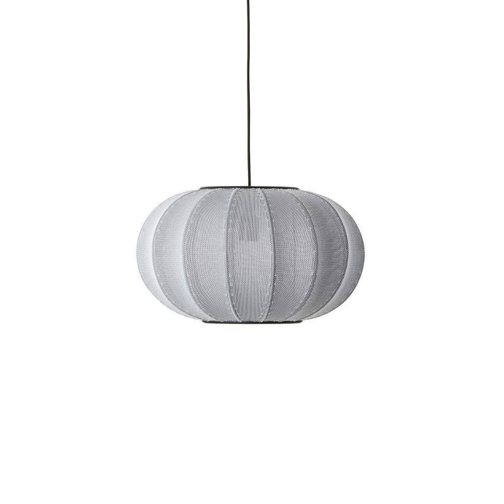 Made By Hand Knit-Wit Oval Pendel Silver 45 cm