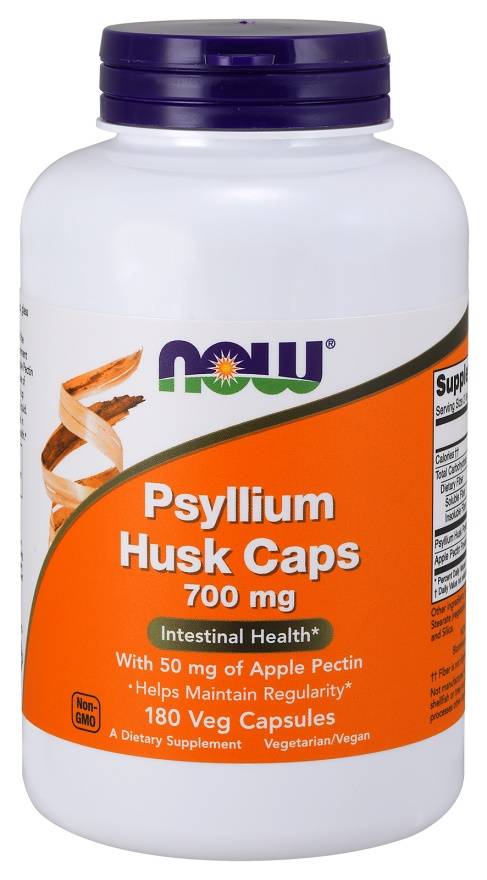 Psyllium Husk with Apple Pectin, 700mg - 180 vcaps