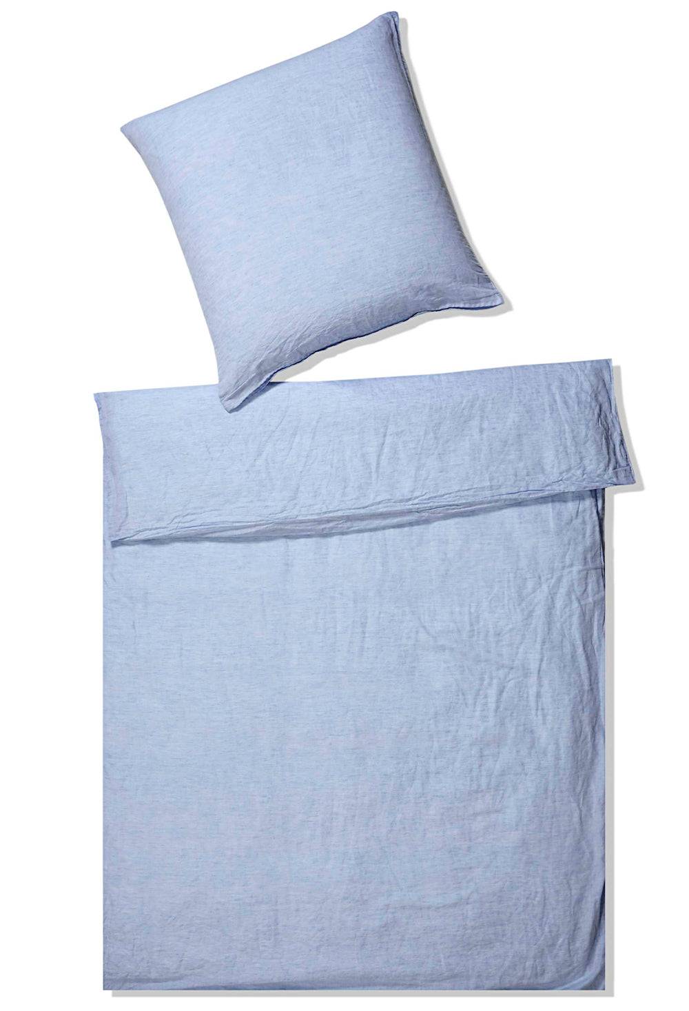 Elegante hør sengesæt - Breeze, Lyseblå - 200x220