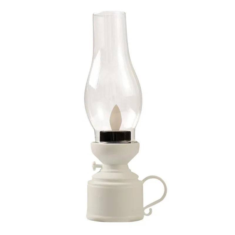 VintageGlow Bordslampa - Retro LED Bordslampa för Hemmet - Vit