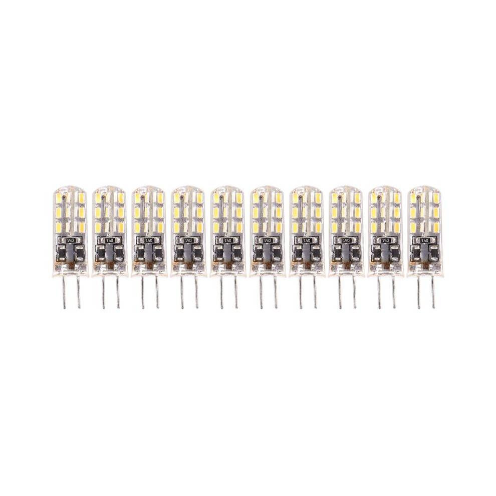 10X G4 LED Spot Light Bulb Lamp 1.5W 24 SMD 3014 Warm White 12V