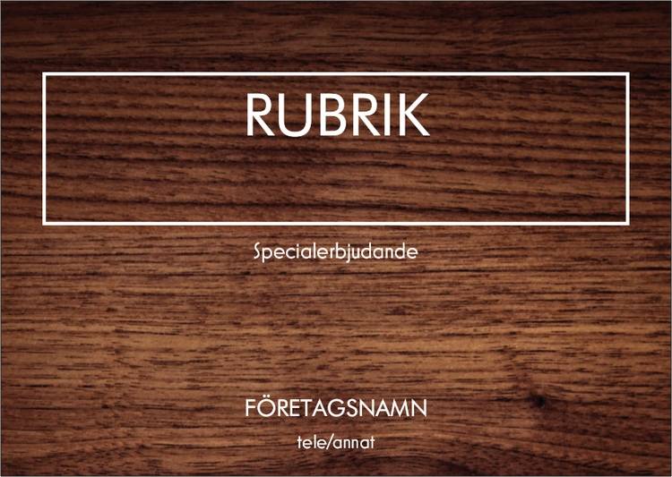 A6-flyers - Bruna - Woodgrain - Bygg & Anläggning