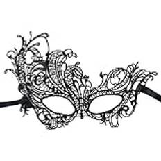 Spets-ögonmask, ansiktsskydd, elegant spetsmaskerad ögonbindel – djurformad ögonmask, festivaldekoration, temafest, cosplay för avslutningsbalkostym