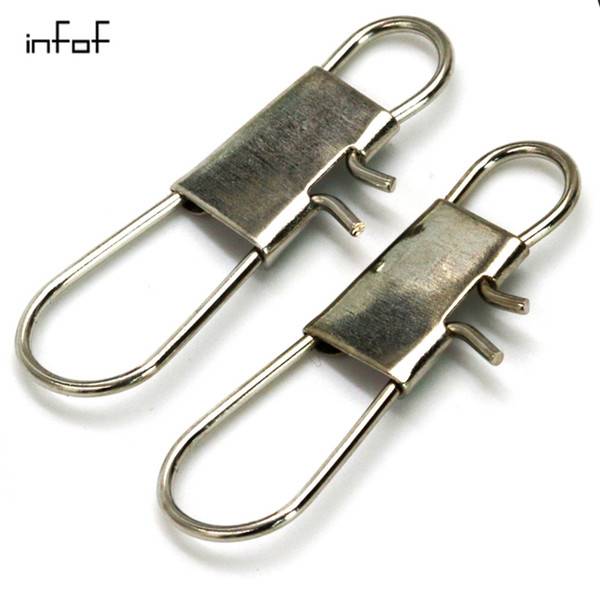 200pcs Fishing Interlock Snap Stainless Steel Sea Freshwater bass Fishing Tackle Carp Fly Ice Hook Lure Connector