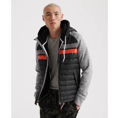 Superdry Stribet Storm Chest Hybrid hættetrøje med lynlås