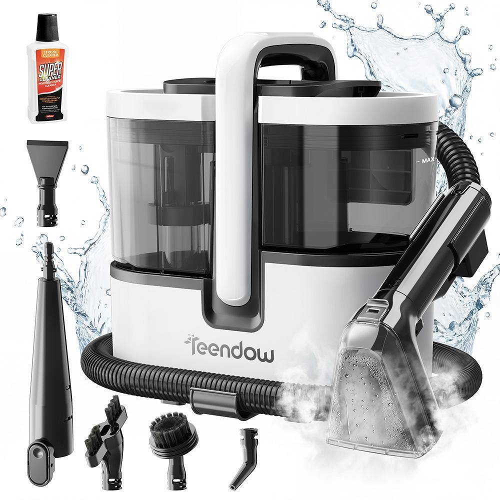Teendow C7 Max Carpet Vacuum Cleaner, 1800W Power, 16kPa Suction, 4 Cleaning Modes, Spray, Scrub & Vacuum Cleaning, 1600mL/1500mL Dual Water Tanks