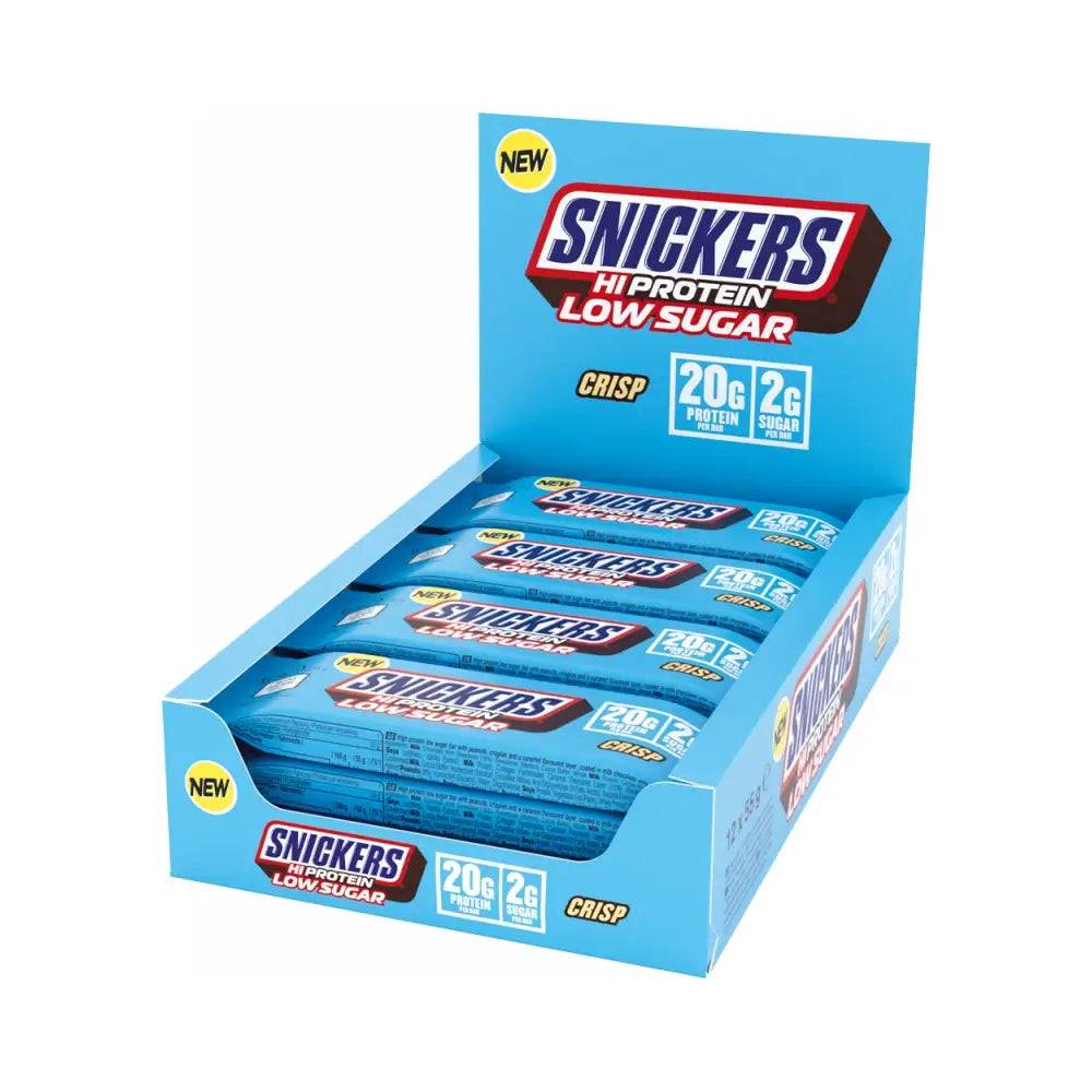 Mars Protein Snickers Hi-Protein Crisp Low Sugar Bar - 10x55g. - Proteinbar