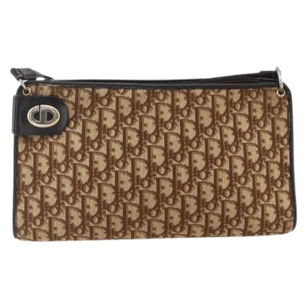 Dior Vintage Pre-owned Vintage CD trotter Skuldertaske - Vintage - Dame - Brun - ONE SIZE - Uld