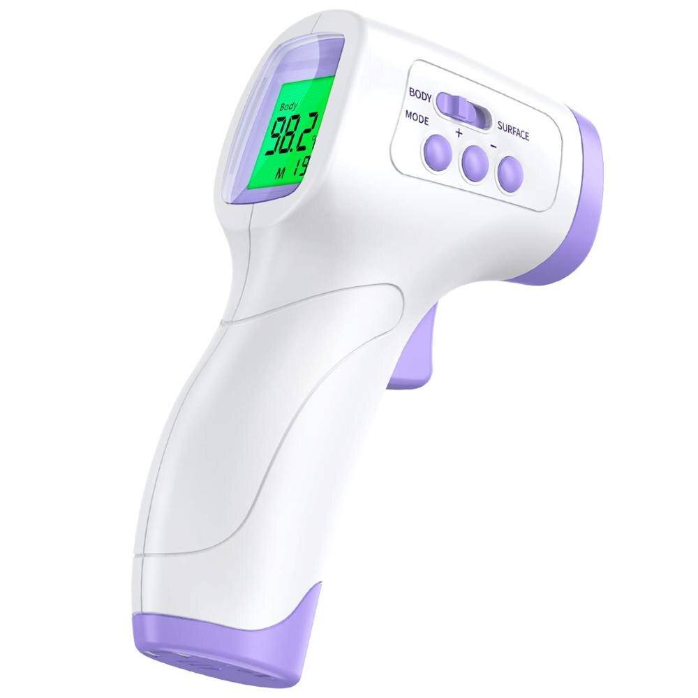 Digital lcd temperatur inomhus rumsmätare termometer hygrometer sensor fuktighet beröringsfri termometer pistol infraröd digital - Typ 1