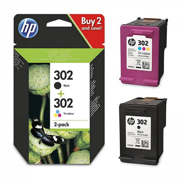 HP bläckpatroner 302 - X4D37AE, 2 st. multipack 7,1 ml, original