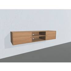 Square Classic TV-bord - opstilling 45 (dybde: 42 cm, naturolieret eg massiv front, naturolieret eg massiv korpus, massiv træ korpus)