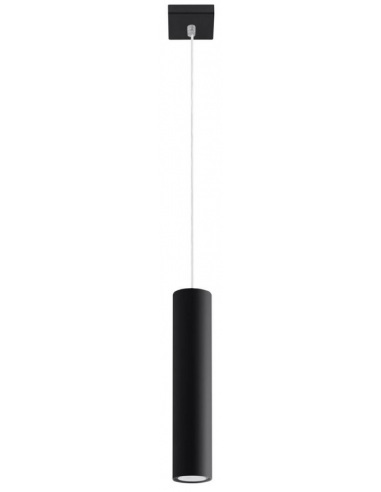 LAGOS Loftlampe i stål Ø6 cm 1 x GU10 - Sort