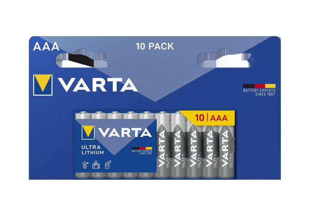 VARTA Ultra Lithium AAA-batterier 1,5V – 10-pack