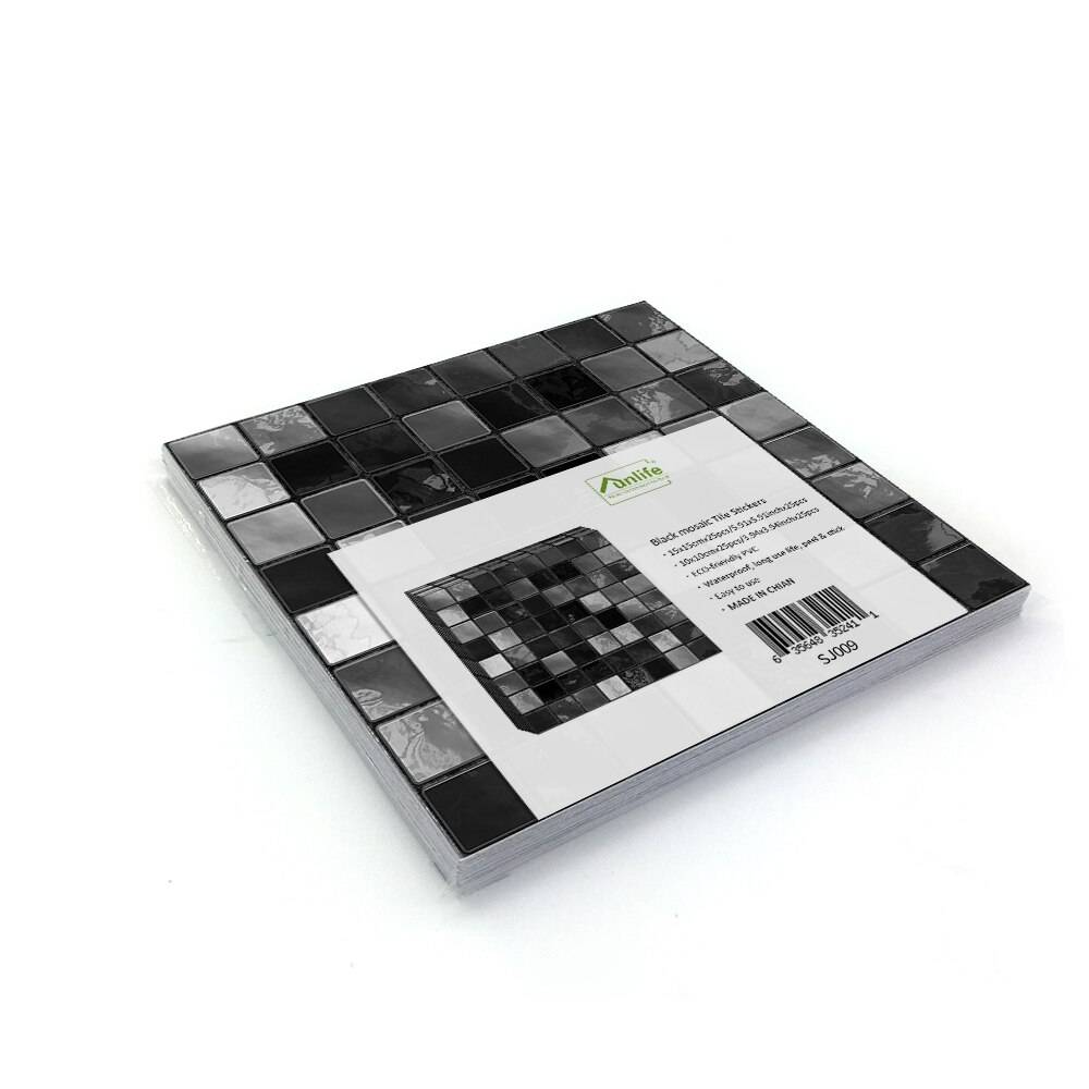 Mosaik kakel väggdekaler retro självhäftande vattentät stänkskydd gör det själv kök badrum hem väggdekaler vinyl 3d - Blå mosaik / 15 x 15 cmx 25 st