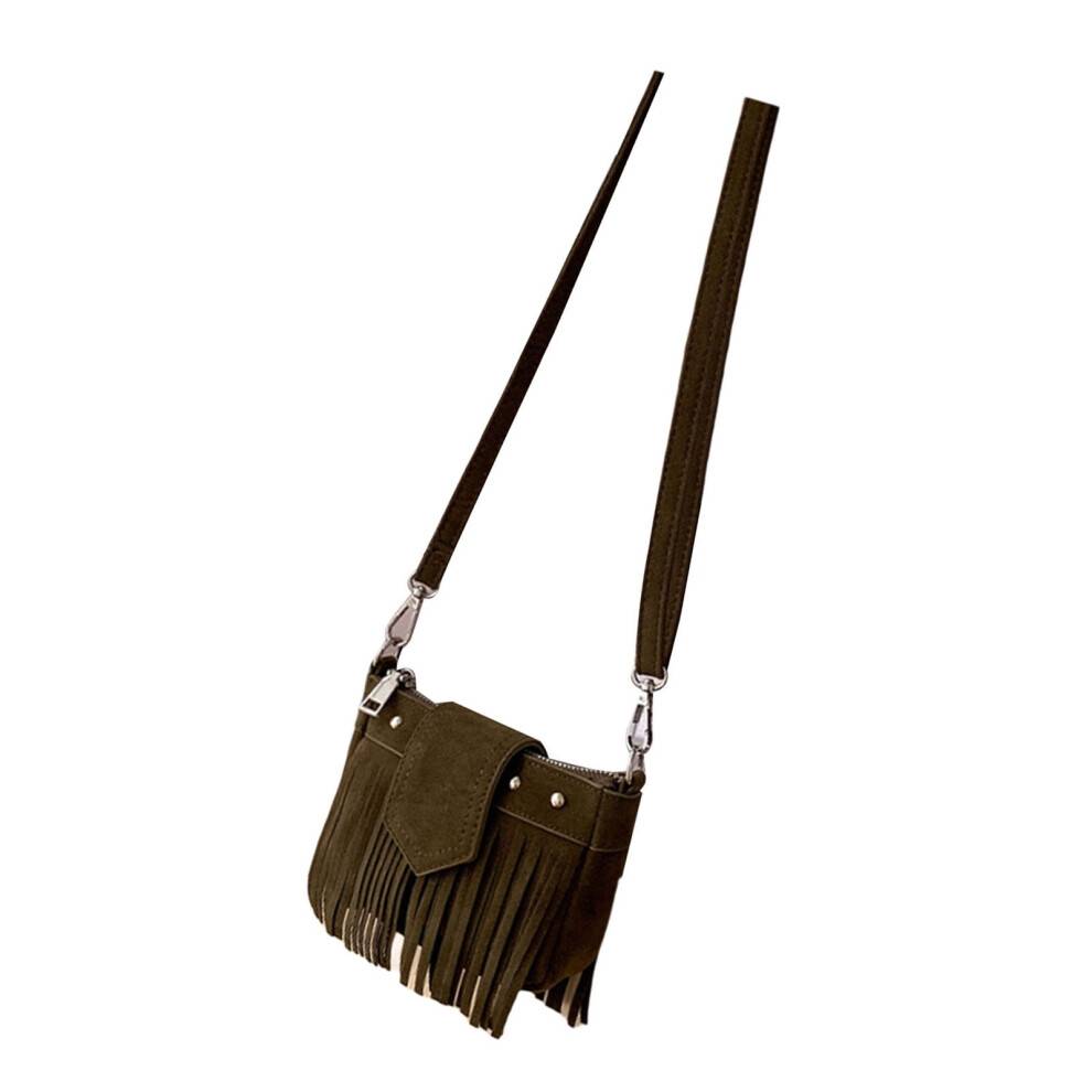 Retro Tassel Crossbody-taske til kvinder med etnisk firkantet pung