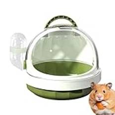 Hamstertransportväska - andningsbar marsvin, bärbar transport för små djur | transportväska för små djur med avtagbar vattenflaska för kanin, hamster