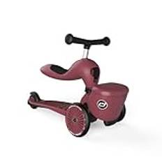 Scoot & Ride Highwaykick 1 Lifestyle Kickboard med säte och förvaringslåda, skoter, 2-i-1, balanscykel från 1 2 år, växande styre, höjdjusterbar, verktygsfri vildkatt