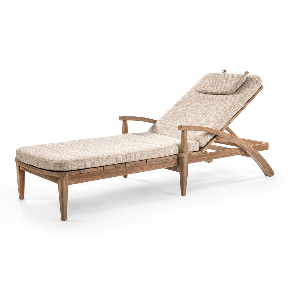 Sunbed Faye incl. wheels - incl. headrest Knelout Lux 19 Quick dry foam