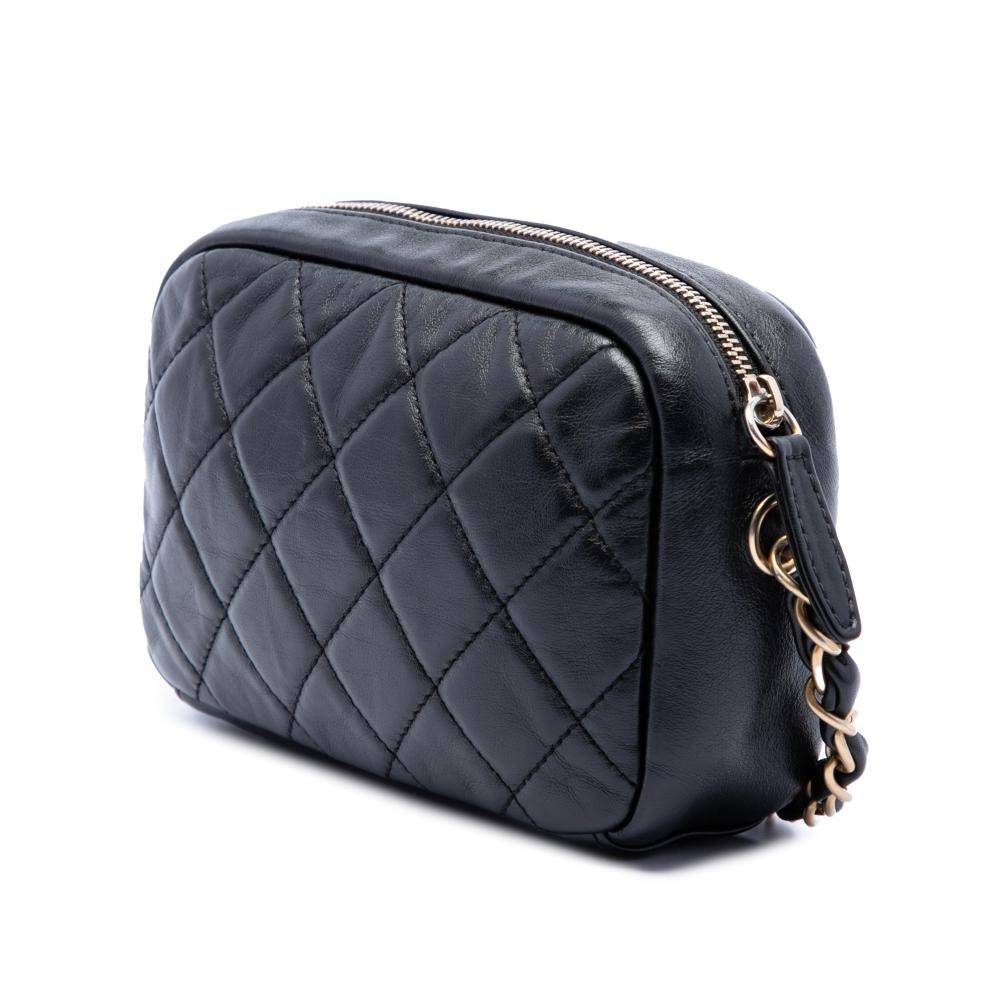 Chanel Vintage Crossbody Bag Stl.  - Black (L 10.50cm x W 15.50cm x D 5cm)