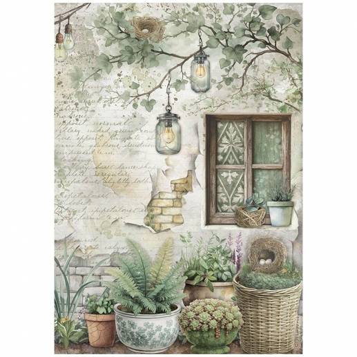 Decoupage Papper Stamperia - Herbarium Silvae - Window
