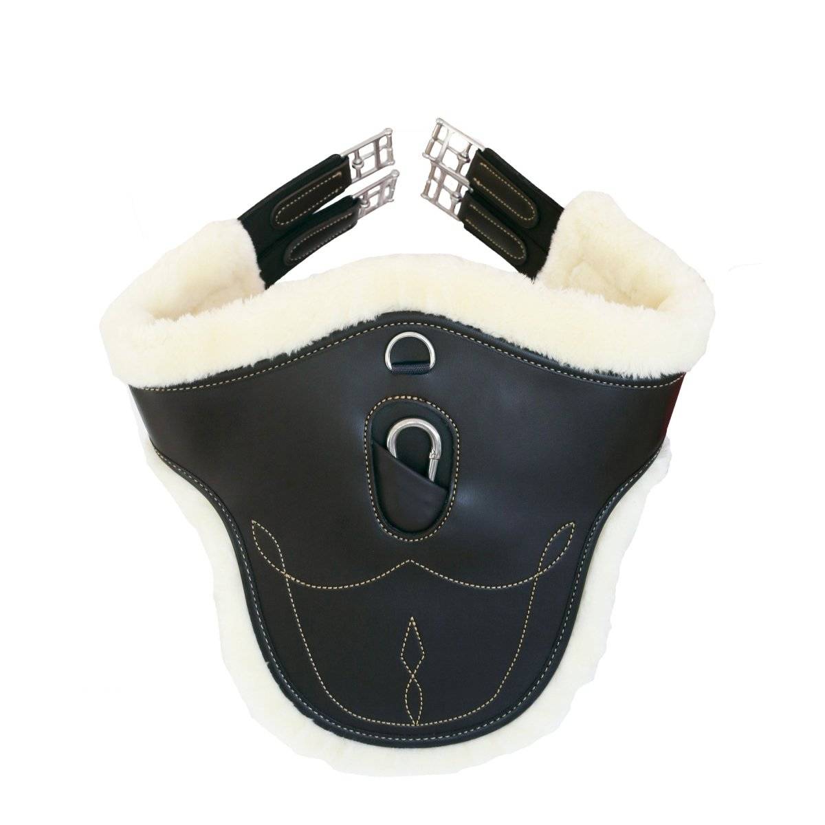 Kentucky Horsewear - Springgjord m. Plade & Lammeskind - Sort - 120 cm