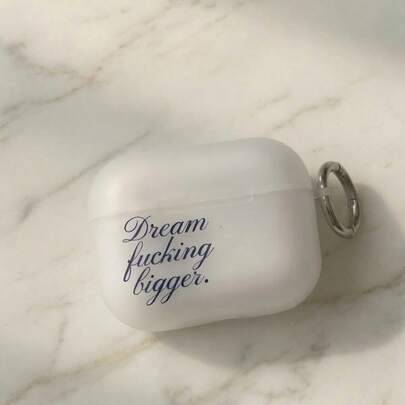 Slogan matt vit transparent skyddande fodral lämpligt för AirPods 2/3/4/Pro/Pro 2/Pro 3 - Genomskinlig (airpods1/2,airpods pro,airpods3,AirPods Pro2,Apple AirPods 4,Apple AirPods Pro 3)