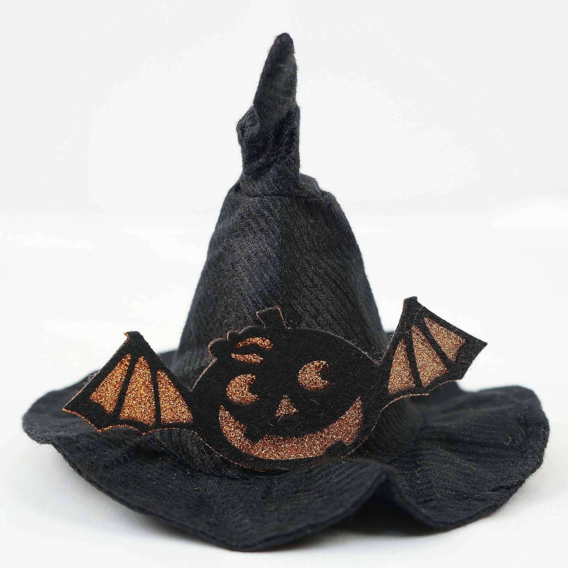 Creative Halloween Magic Wizard Hat Cosplay Costume Prop - Black grimace bat / M