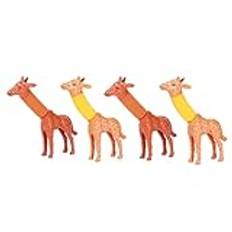 OKJHFD 4st Giraffe Fidget Toy Set, Sensoriska Stretch Tuber, Sugkopp Giraffe Toy Robot Toy Pop Tuber Fidget Toy, Pedagogiska Avstressande Leksaker För 3-5 åringar, Ångest Avstressande Leksaker För Bar